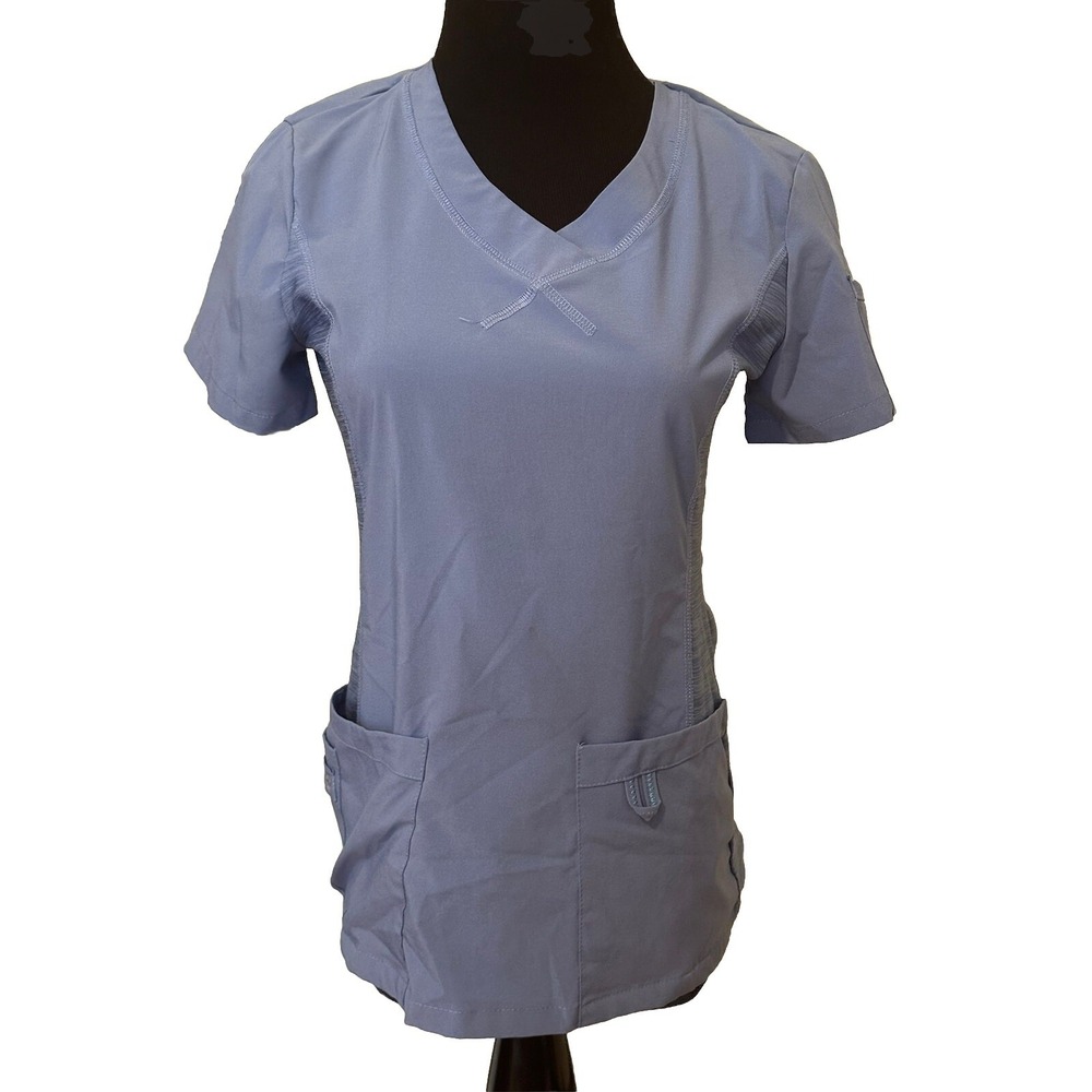 Urbane Performance XSM Women's Short Sleeve Ceil Blue ‎ Nurse Uniform Top